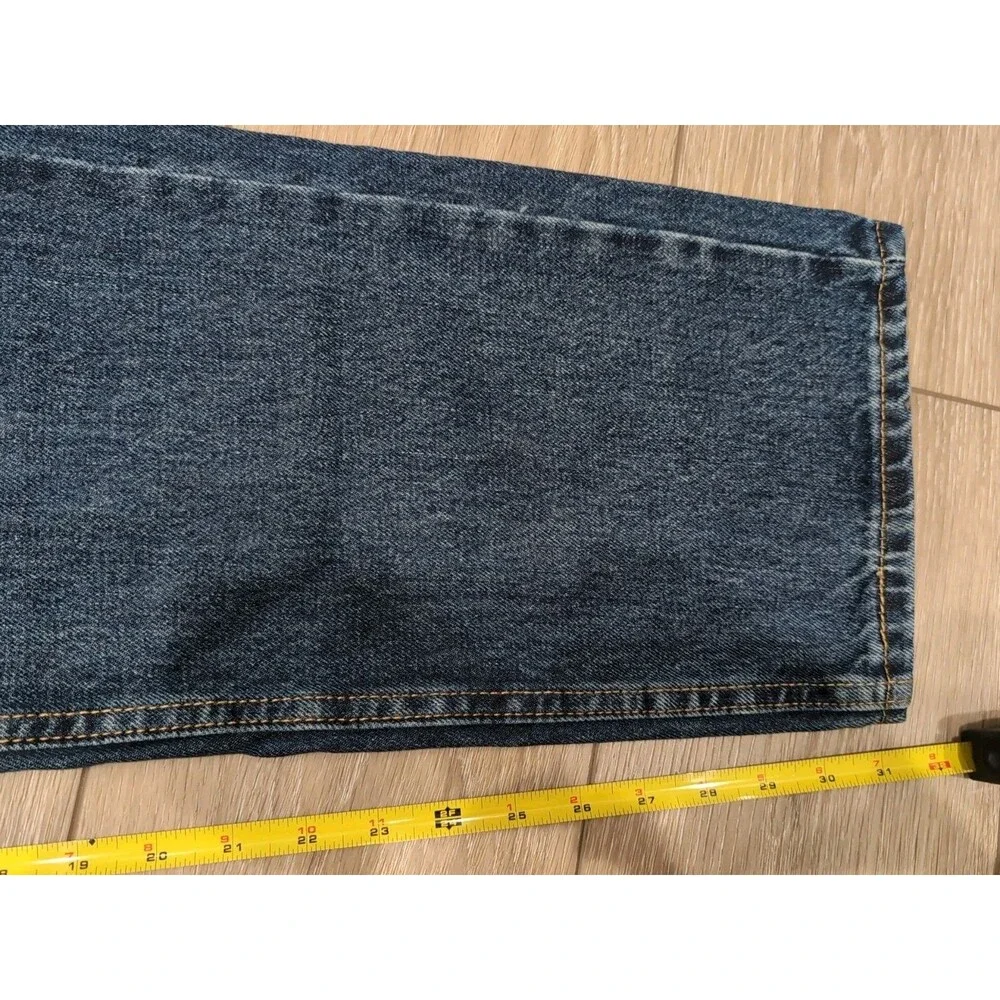 LEVI'S 505 MEN'S BLUE JEANS Straight  in Size 36 X 32 Dark Wash EUC